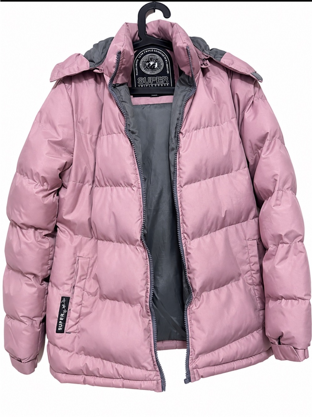 Pink Super Triple Goose Puffer Jacket